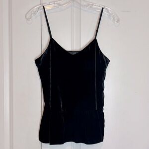 J. Crew Black Velvet Peplum Cami Tank Top 4